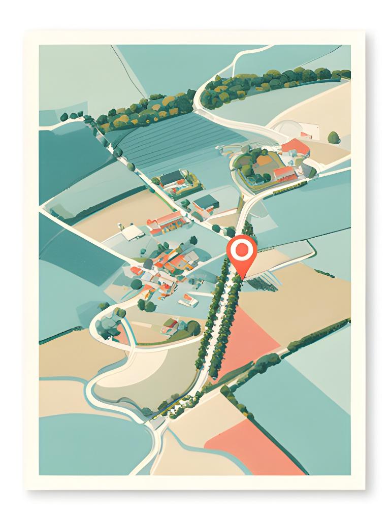 Stylised illustrated map showing Lime Avenue and the surrounding West Suffolk countryside